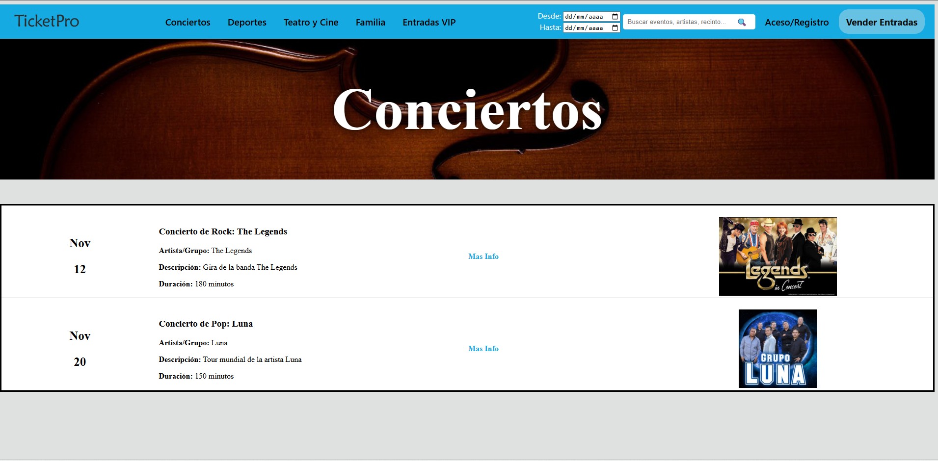 Proyectos php ticketpro